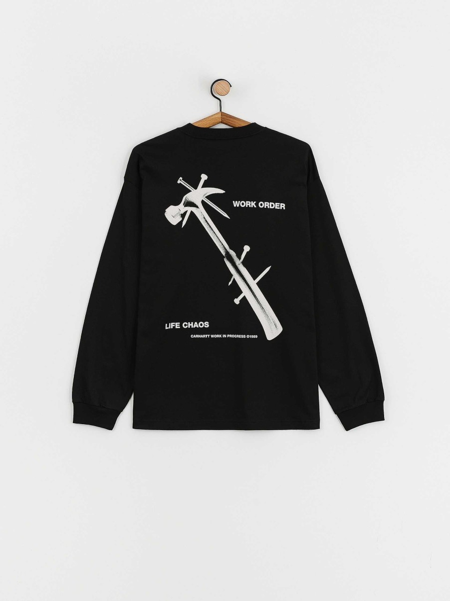 Clothing Carhartt WIP Longsleeves | Carhartt Wip Reverse Hammer Longsleeve Black