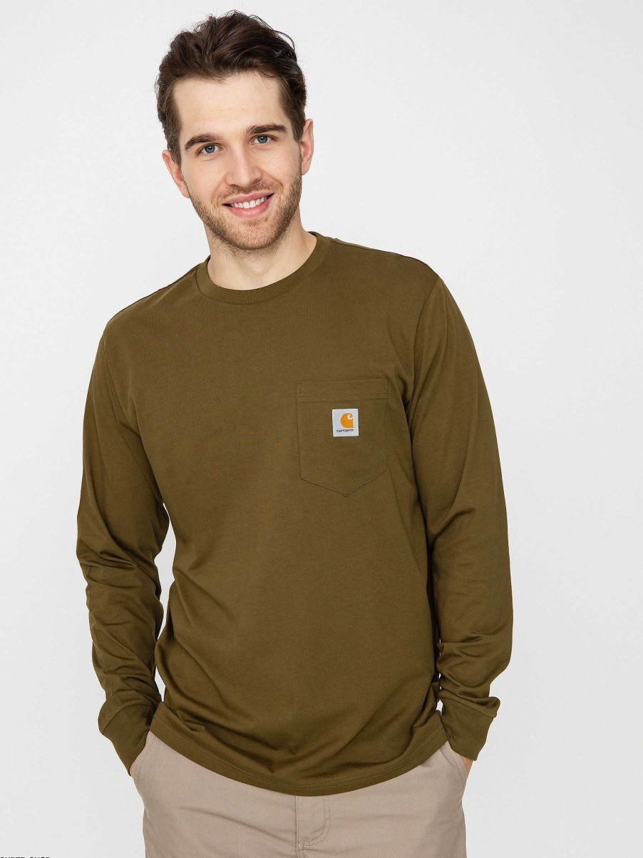 Clothing Carhartt WIP Longsleeves | Carhartt Wip Pocket Longsleeve Green