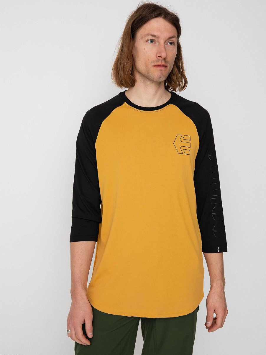 Clothing Etnies Longsleeves | Etnies San Juan Raglan Longsleeve Yellow/Black