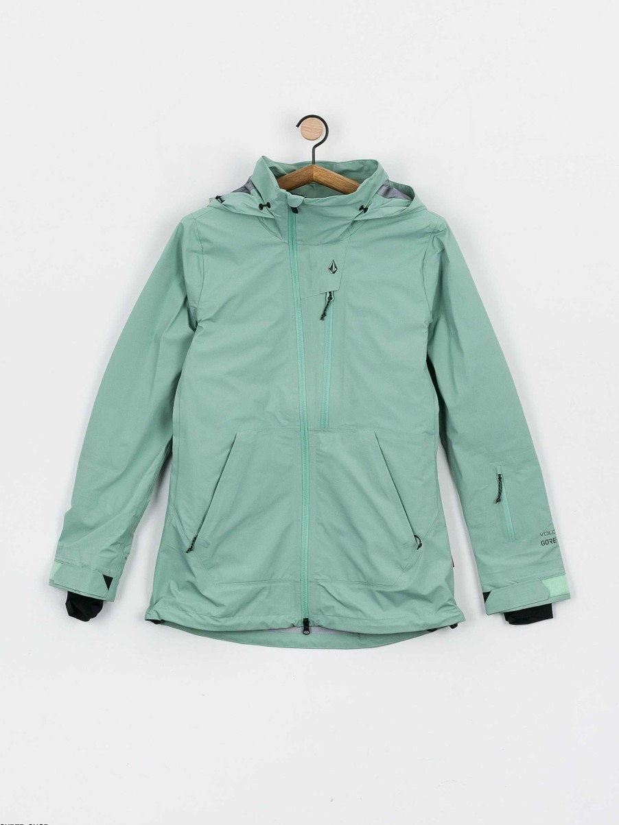 Clothing Volcom Snowboard Jackets | Womens Volcom Nya Tds Inf Gore Tex Snowboard Jacket Green