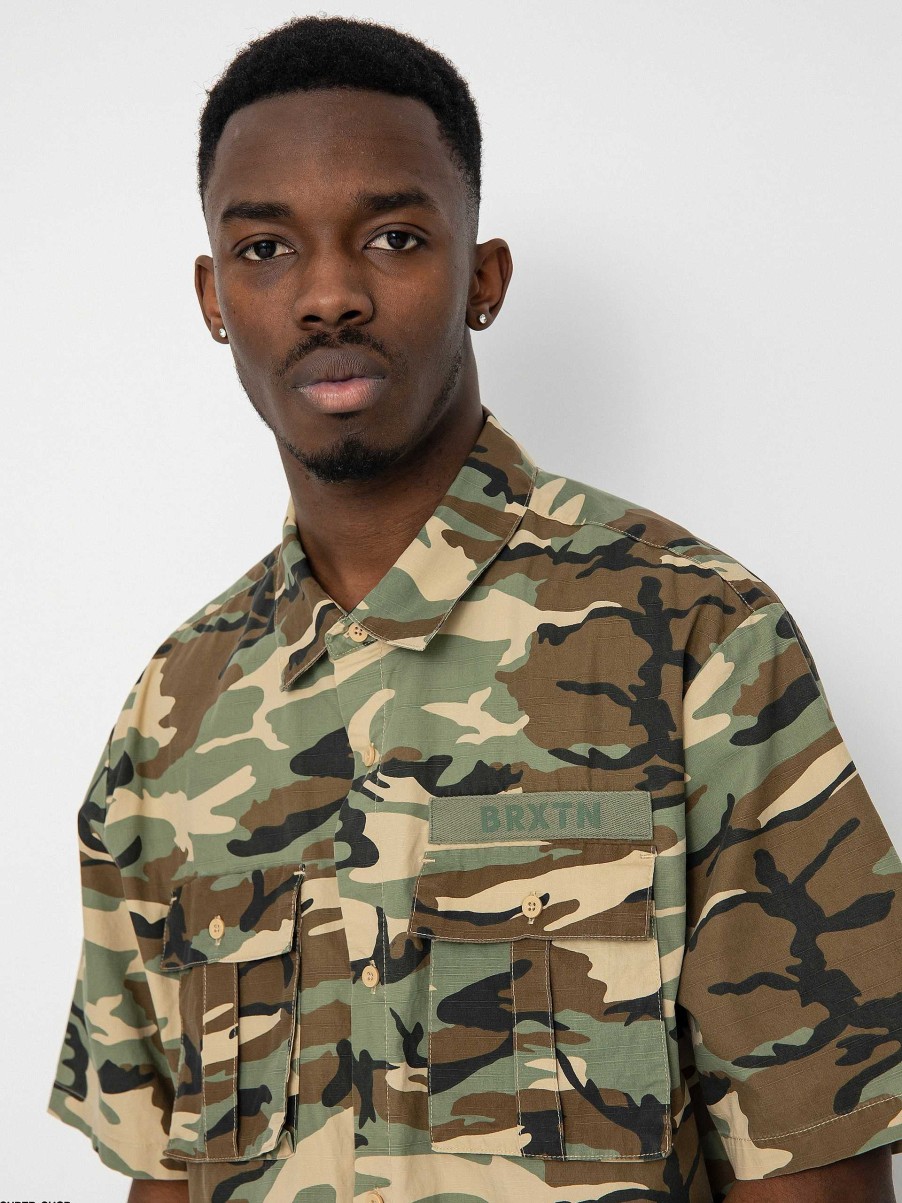 Clothing Brixton Shirts | Brixton Surplus Shirt Camo