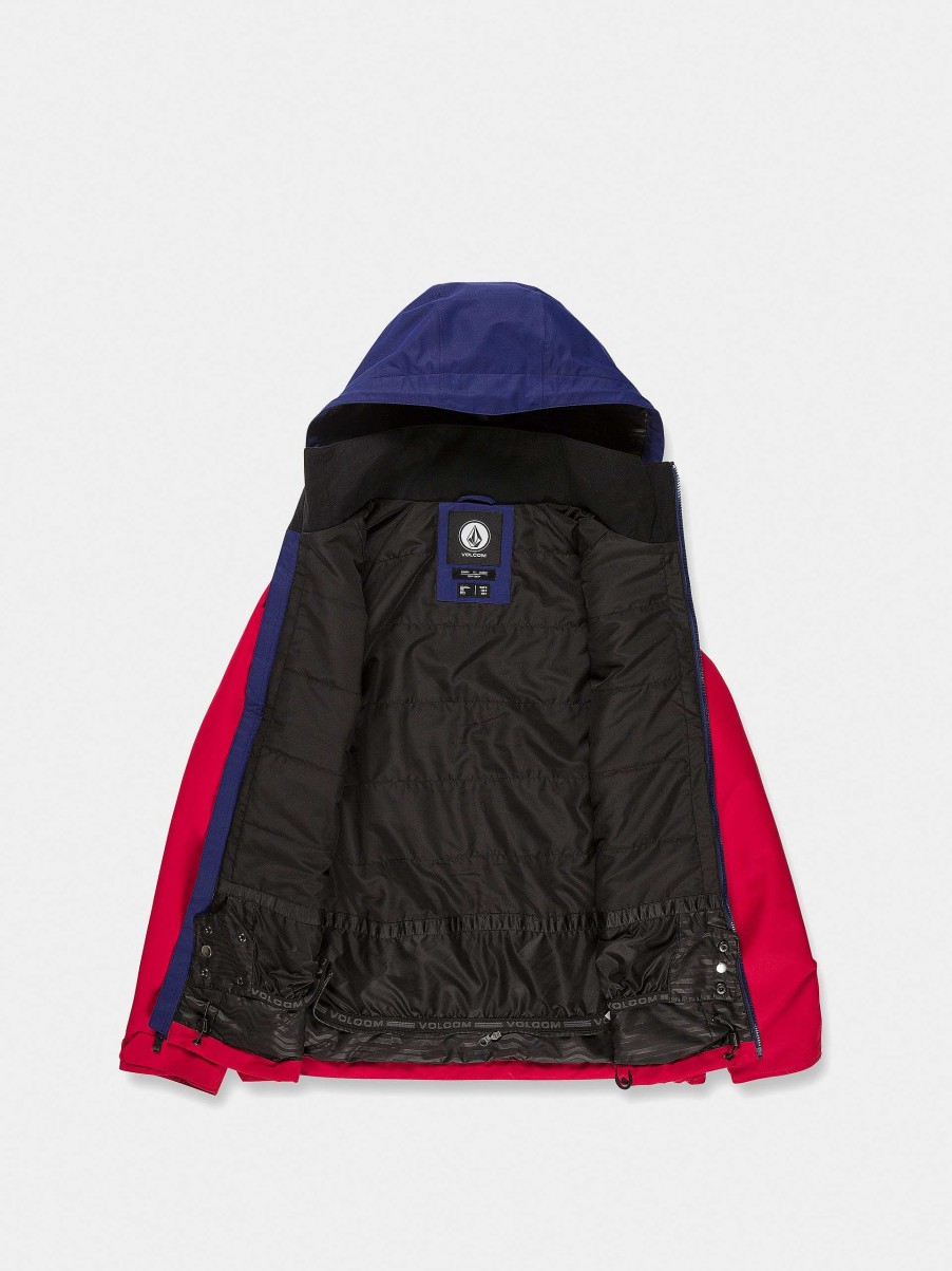 Clothing Volcom Snowboard Jackets | Mens Volcom 2836 Ins Snowboard Jacket Red/Blue