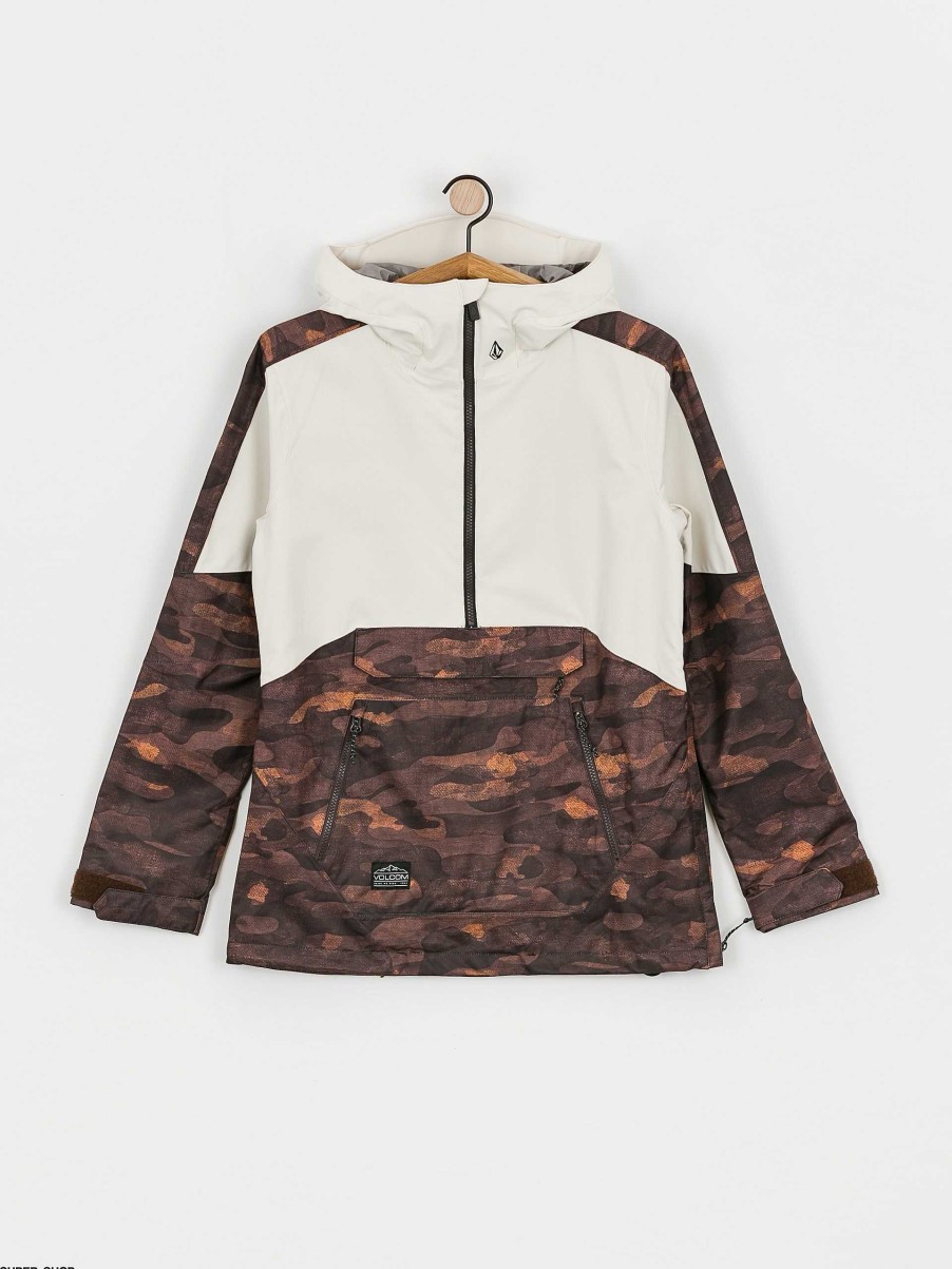 Clothing Volcom Snowboard Jackets | Womens Volcom Mirror Pullover Snowboard Jacket Brown