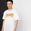 Clothing Thrasher T-Shirts | Thrasher T-Shirt Flame Logo White