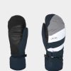 Clothing Level Snowboard Gloves | Level Ultralite Mitt Gloves Wmn White/Navy Blue/Grey