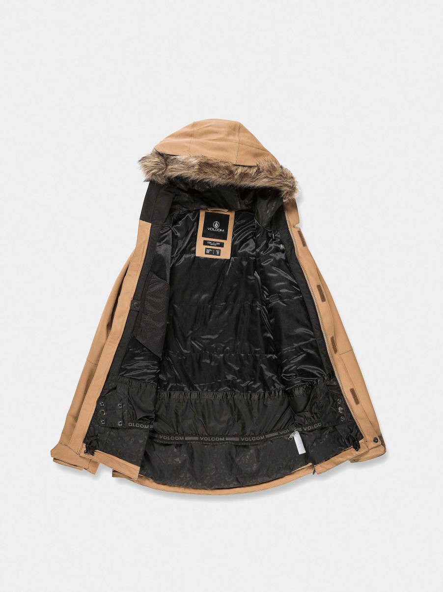 Clothing Volcom Snowboard Jackets | Womens Volcom Shadow Ins Snowboard Jacket Brown