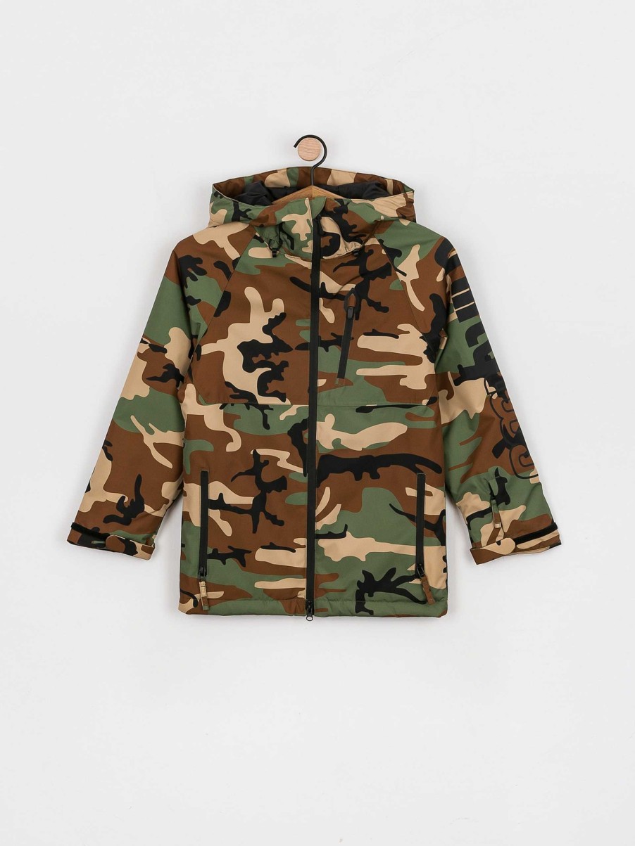 Clothing ThirtyTwo Snowboard Jackets | Thirtytwo Youth Grasser Insulated Jr Snowboard Jacket Camo