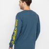 Clothing Quiksilver Longsleeves | Quiksilver Omni Logo Longsleeve Navy Blue