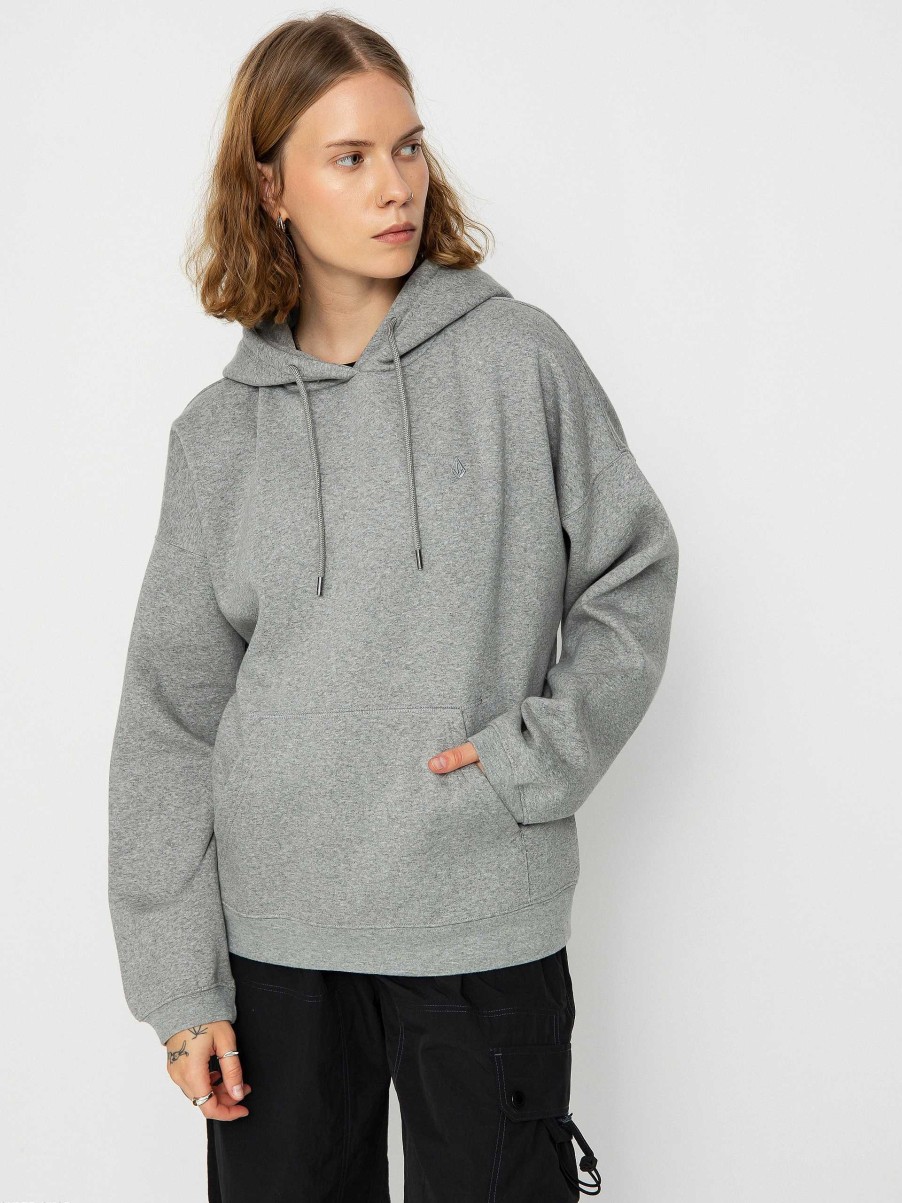 Clothing Volcom Sweatshirts/Hoodies | Volcom Stone Heart Ii Hd Hoodie Wmn Grey