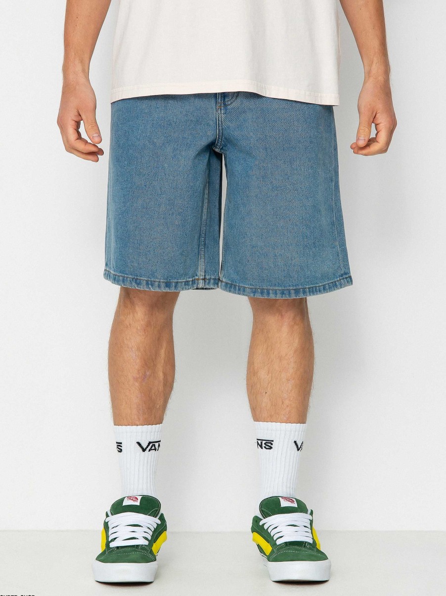 Clothing Vans Shorts | Vans Check 5 Baggy Denim Shorts Blue