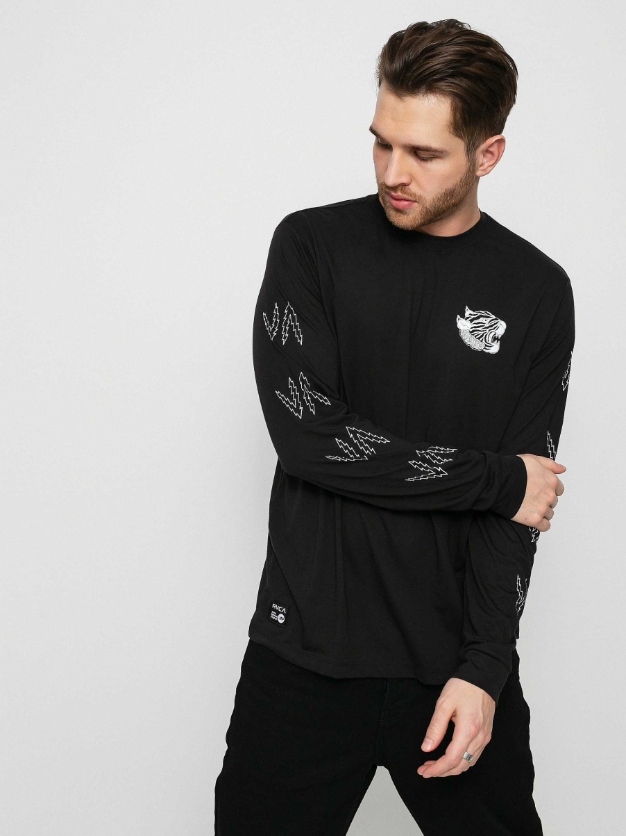 Clothing RVCA Longsleeves | Rvca Leines Banner Longsleeve Black