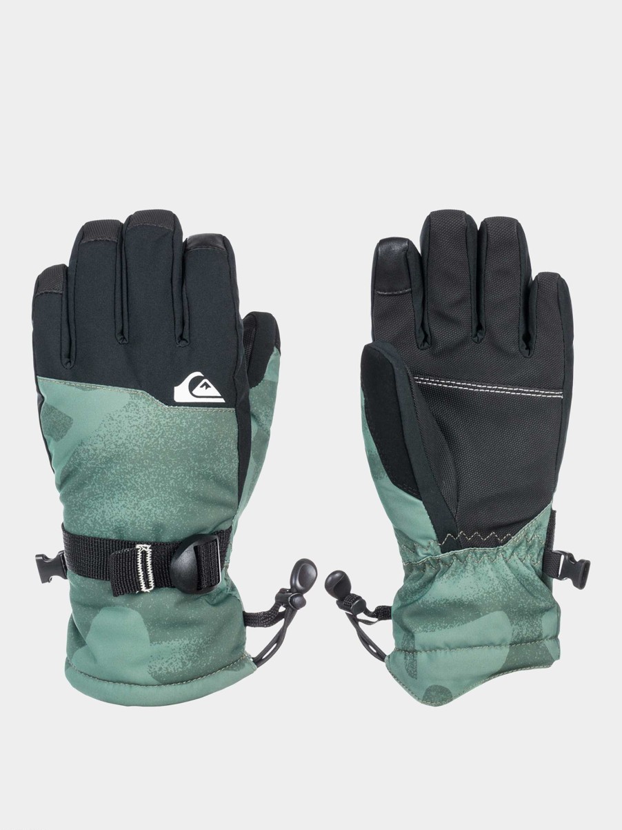 Clothing Quiksilver Snowboard Gloves | Quiksilver Mission Jr Gloves Green