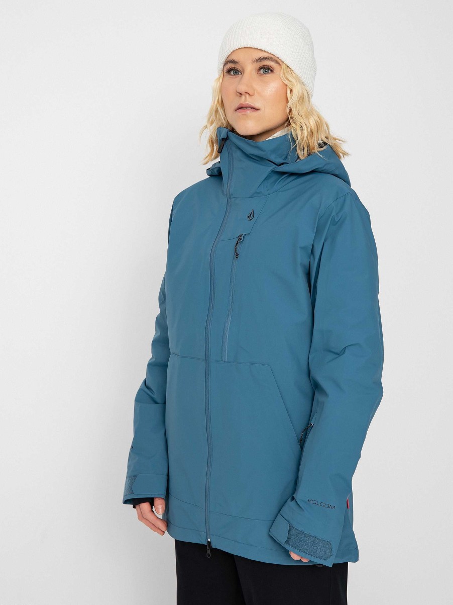 Clothing Volcom Snowboard Jackets | Womens Volcom Nya Tds Inf Gore Tex Snowboard Jacket Blue