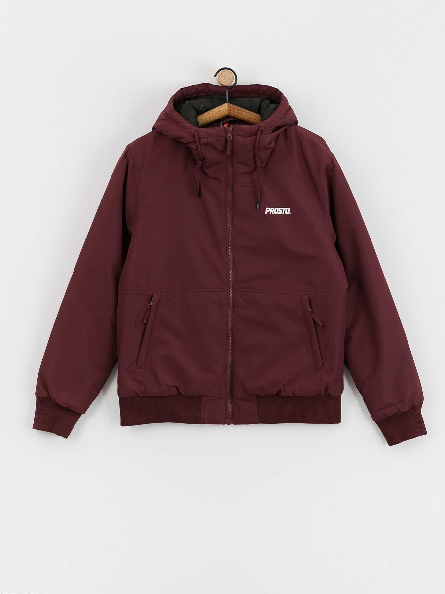 Clothing Prosto Jackets | Prosto Gegito Bomber Jacket Burgundy