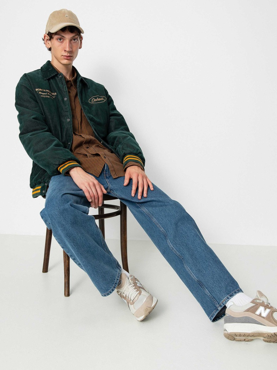 Clothing Carhartt WIP Jackets | Carhartt Wip Rugged Letterman Jacket Green