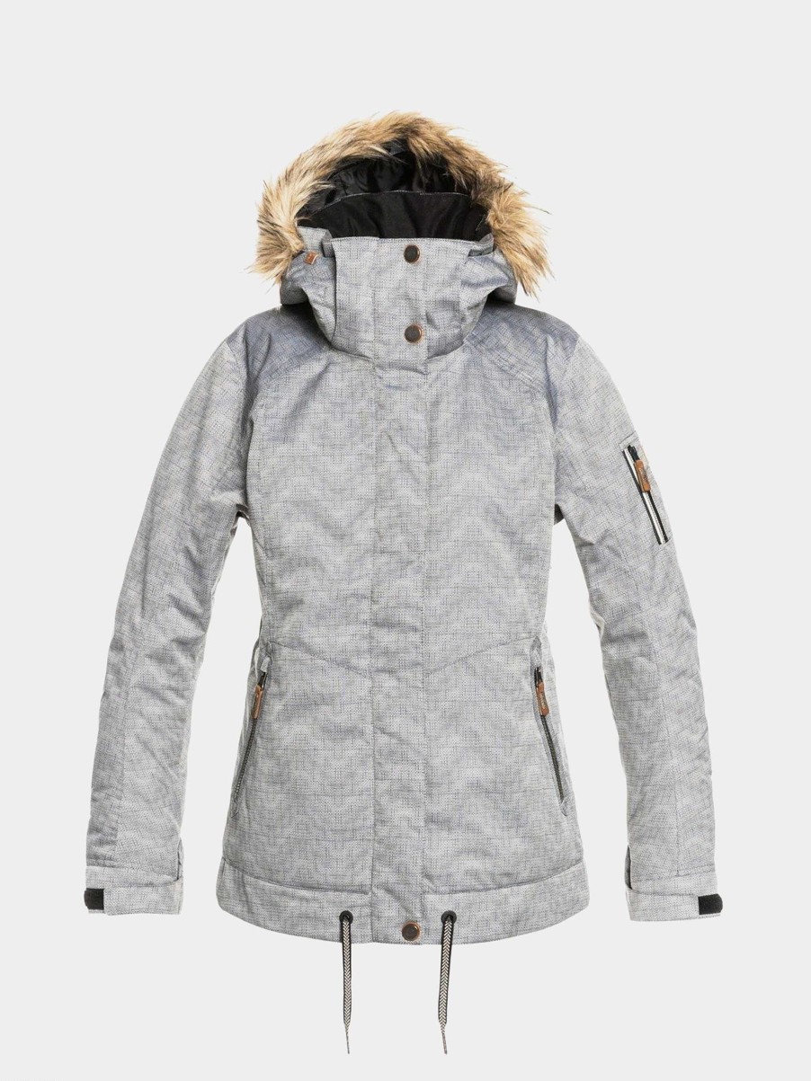 Clothing Roxy Snowboard Jackets | Womens Roxy Meade Snowboard Jacket Grey