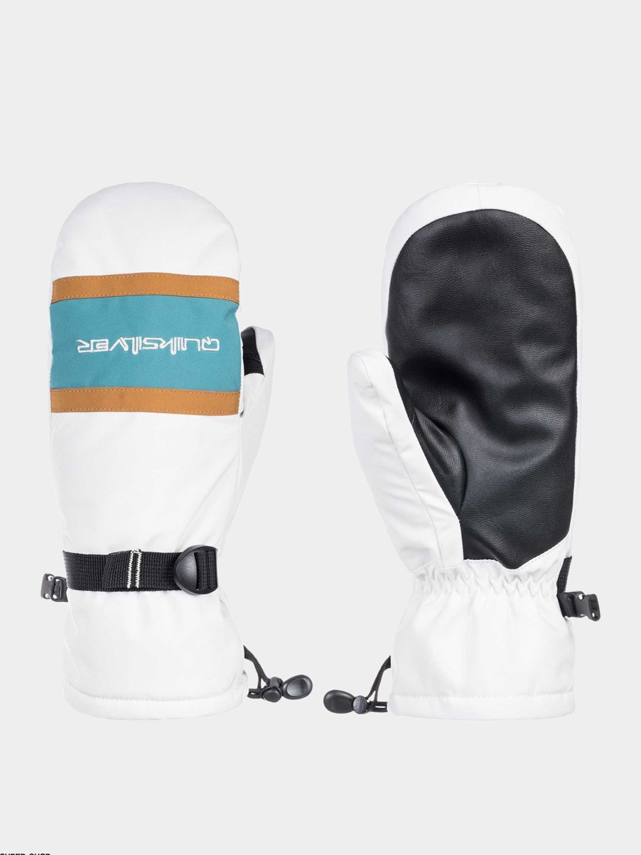 Clothing Quiksilver Snowboard Gloves | Quiksilver Broad Peak Mitt Gloves White