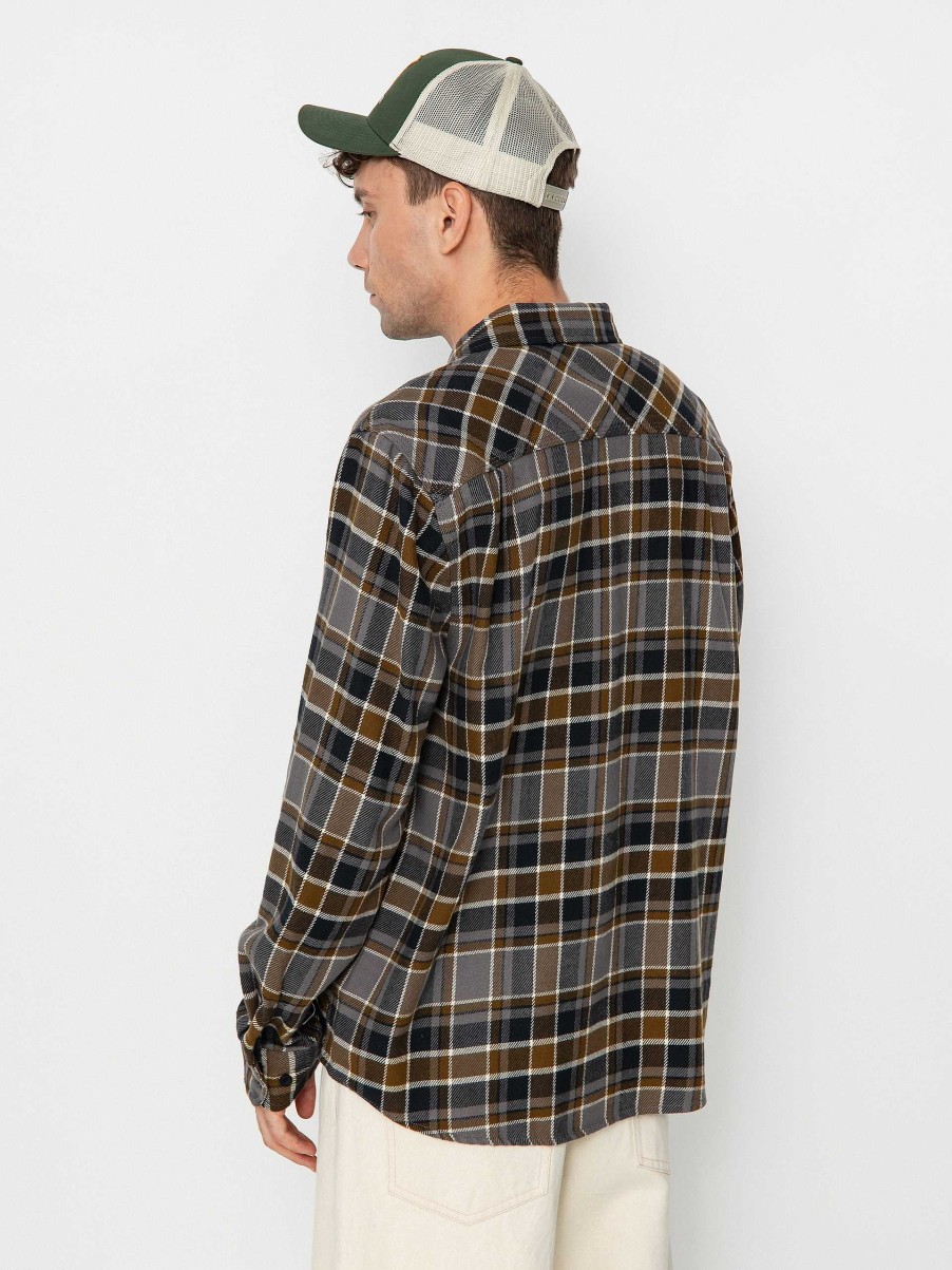 Clothing Brixton Shirts | Brixton Bowery Flannel Ls Shirt Black