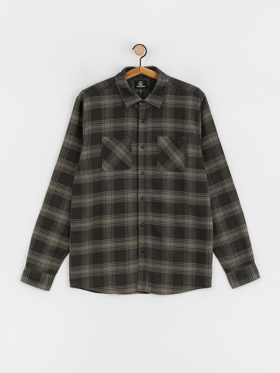 Clothing Volcom Shirts | Volcom Tone Stone Ls Shirt Brown