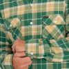 Clothing Brixton Shirts | Brixton Bowery Flannel Ls Shirt Green