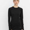 Clothing Burton Active Underwear | Womens Burton Lightweight X Base Layer Crew Active Longsleeve Black