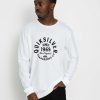 Clothing Quiksilver Longsleeves | Quiksilver Circled Script Front Longsleeve White