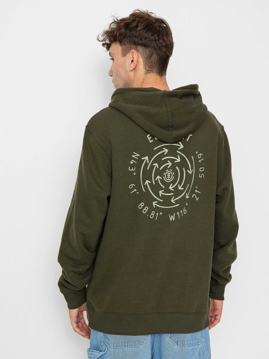 Clothing Element Sweatshirts/Hoodies | Element Compass Sweatshirt Green