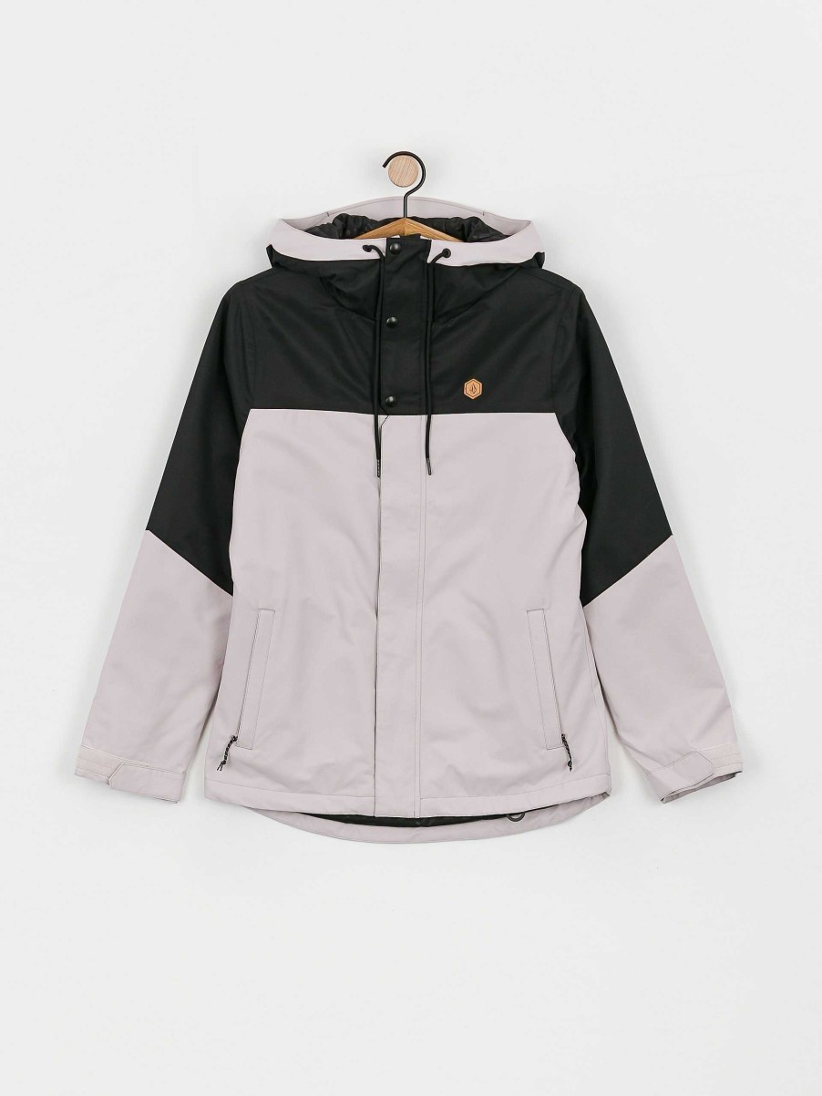 Clothing Volcom Snowboard Jackets | Womens Volcom Bolt Ins Snowboard Jacket Black/Grey