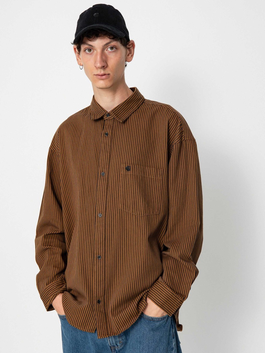 Clothing Carhartt WIP Shirts | Carhartt Wip Kyle Shirt Brown