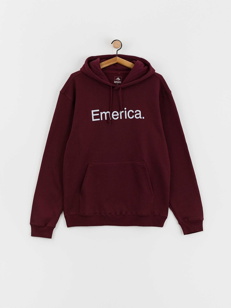 Clothing Emerica Sweatshirts/Hoodies | Emerica Pure Logo Hd Hoodie Burgundy