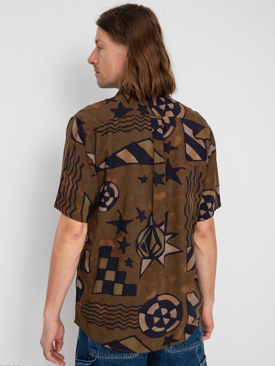 Clothing Volcom Shirts | Volcom Hand Geo Shirt Brown