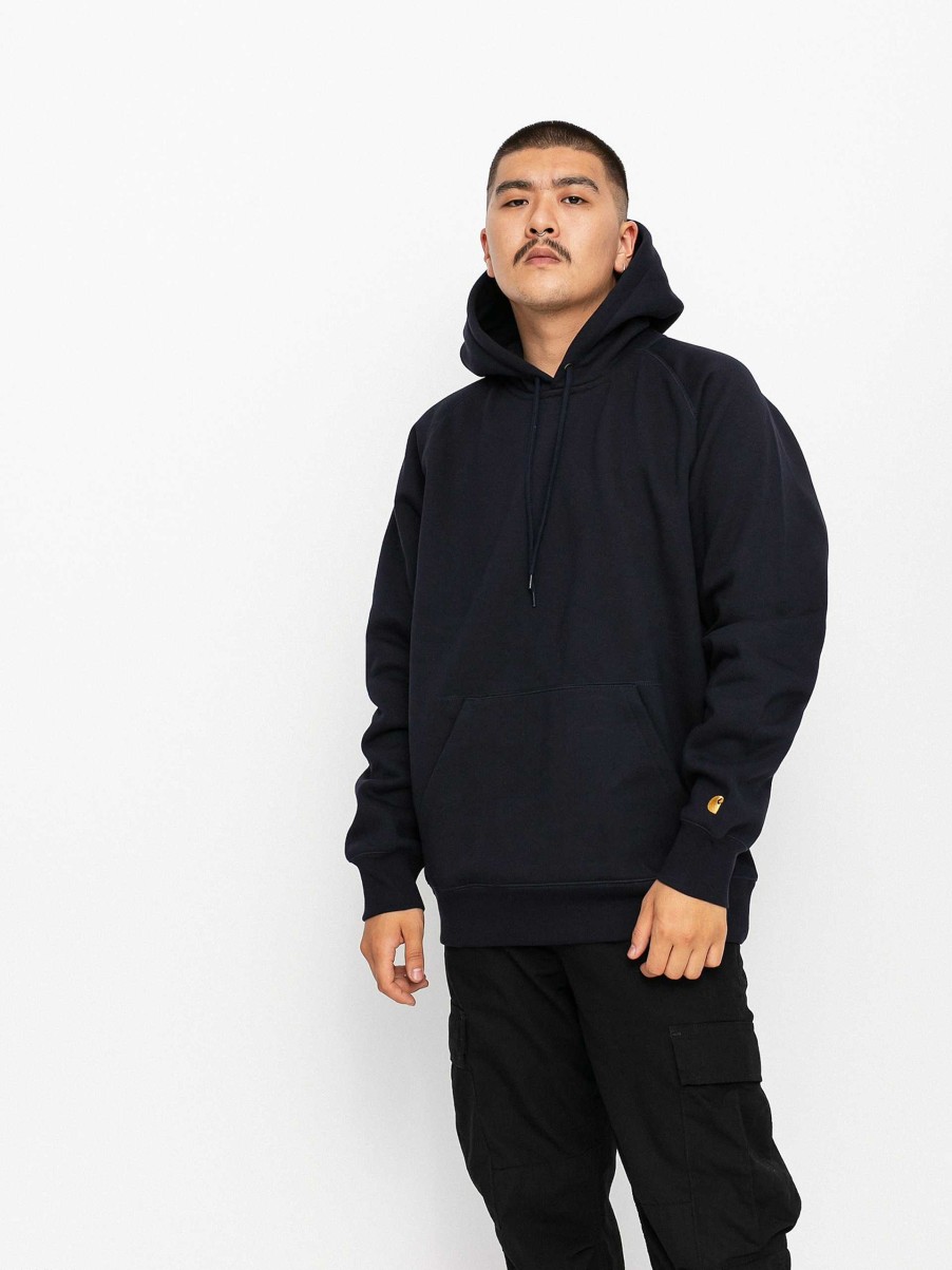 Clothing Carhartt WIP Sweatshirts/Hoodies | Carhartt Wip Chase Hd Hoodie Navy Blue