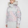 Clothing Roxy Snowboard Jackets | Womens Roxy Chloe Kim Overhead Snowboard Jacket Grey