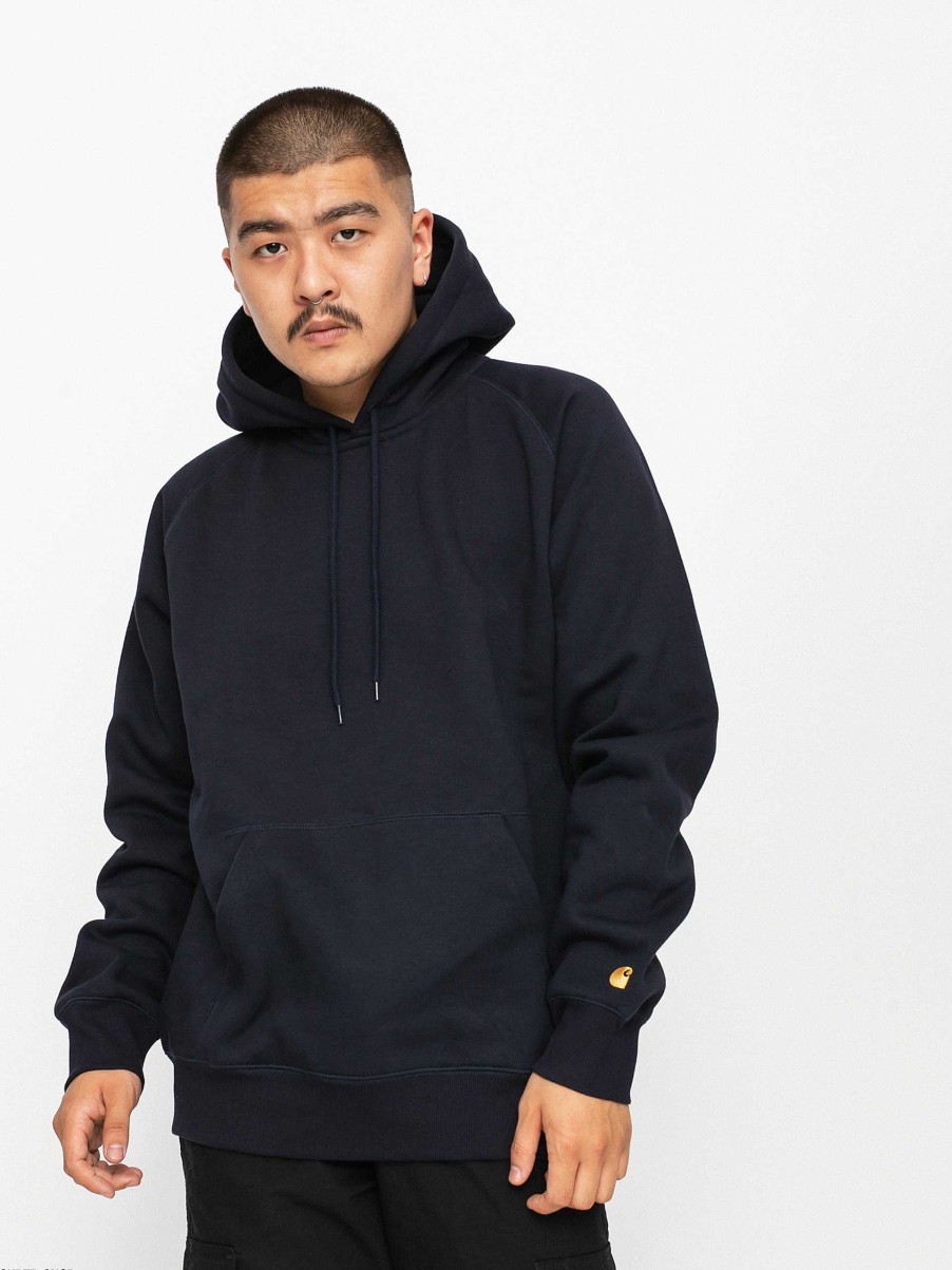 Clothing Carhartt WIP Sweatshirts/Hoodies | Carhartt Wip Chase Hd Hoodie Navy Blue