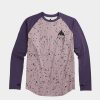 Clothing Burton Longsleeves | Burton Roadie Base Layer Tech Longsleeve Violet