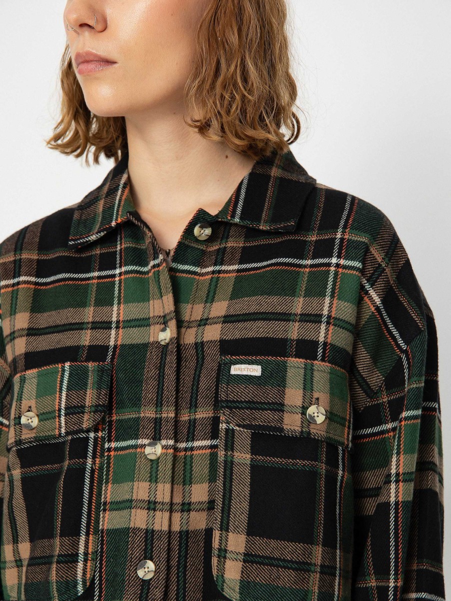 Clothing Brixton Shirts | Brixton Bowery Flannel Ls Shirt Wmn Black