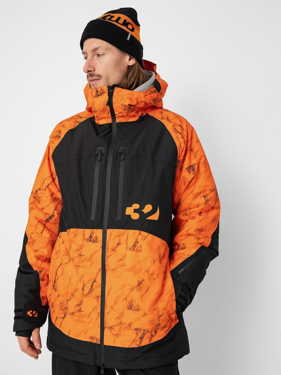 Clothing ThirtyTwo Snowboard Jackets | Mens Thirtytwo Lashed Insulated Snowboard Jacket Orange