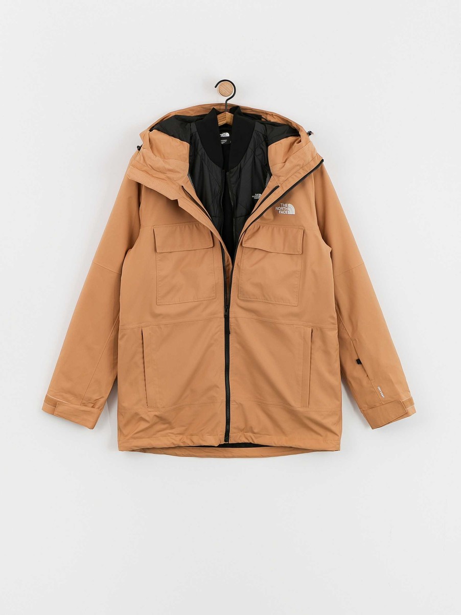 Clothing The North Face Snowboard Jackets | Mens The North Face Fourbarrel Triclimate Snowboard Jacket Brown