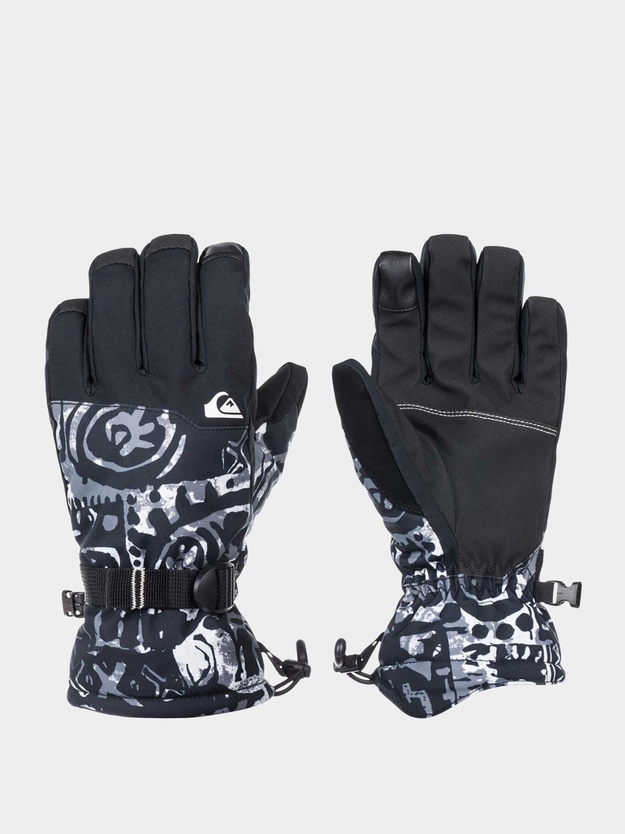 Clothing Quiksilver Snowboard Gloves | Quiksilver Mission Gloves Black