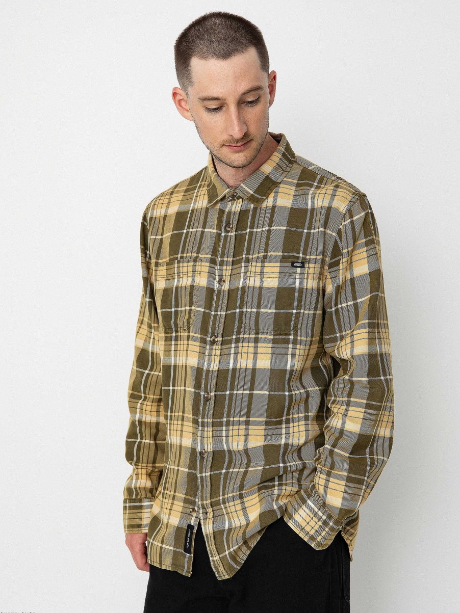 Clothing Vans Shirts | Vans Peddington Ls Woven Shirt Green