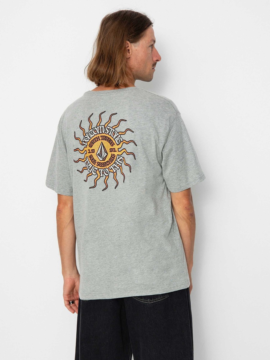 Clothing Volcom T-Shirts | Volcom Fried Hth T-Shirt Grey