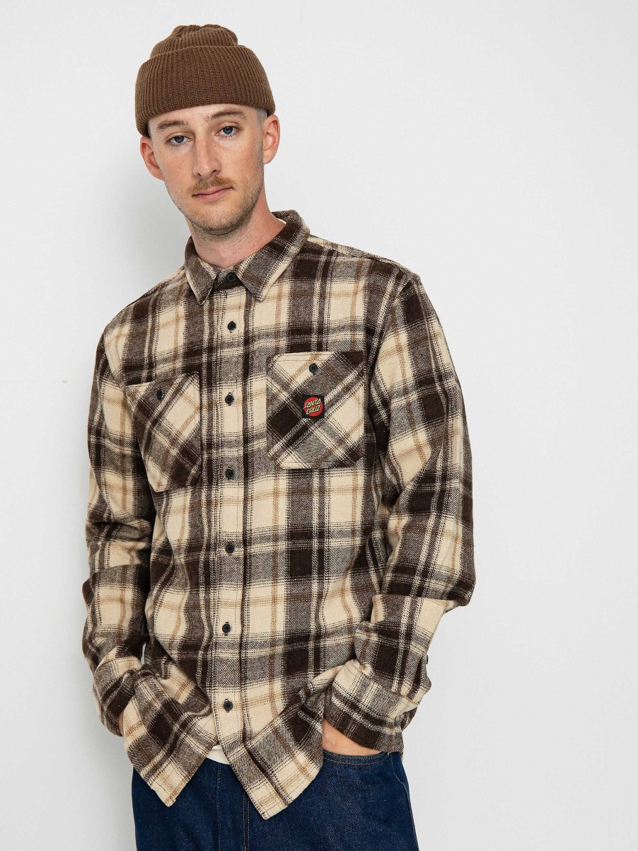 Clothing Santa Cruz Shirts | Santa Cruz Apex Shirt Brown