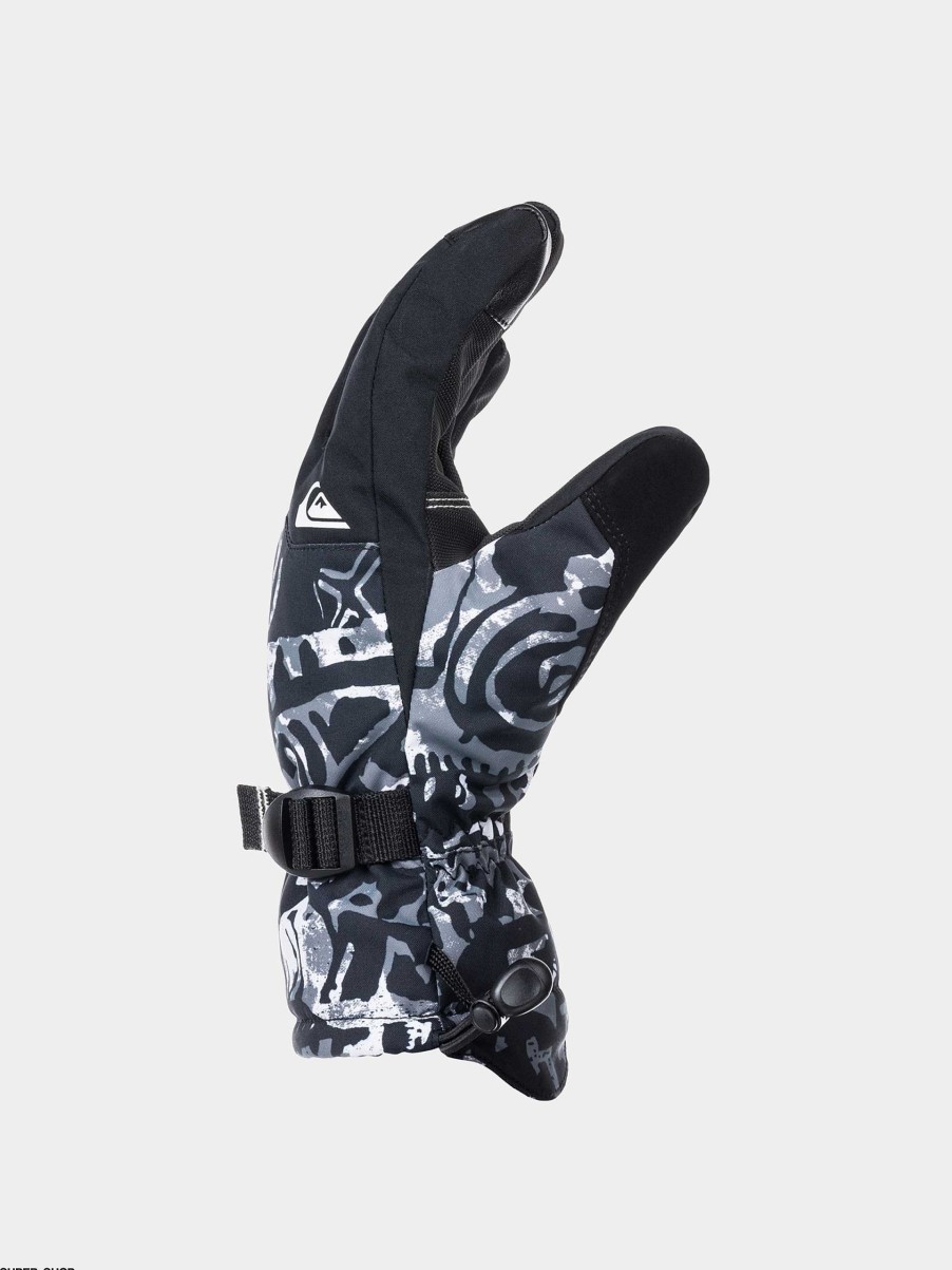 Clothing Quiksilver Snowboard Gloves | Quiksilver Mission Gloves Black