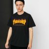 Clothing Thrasher T-Shirts | Thrasher T-Shirt Flame Logo Black