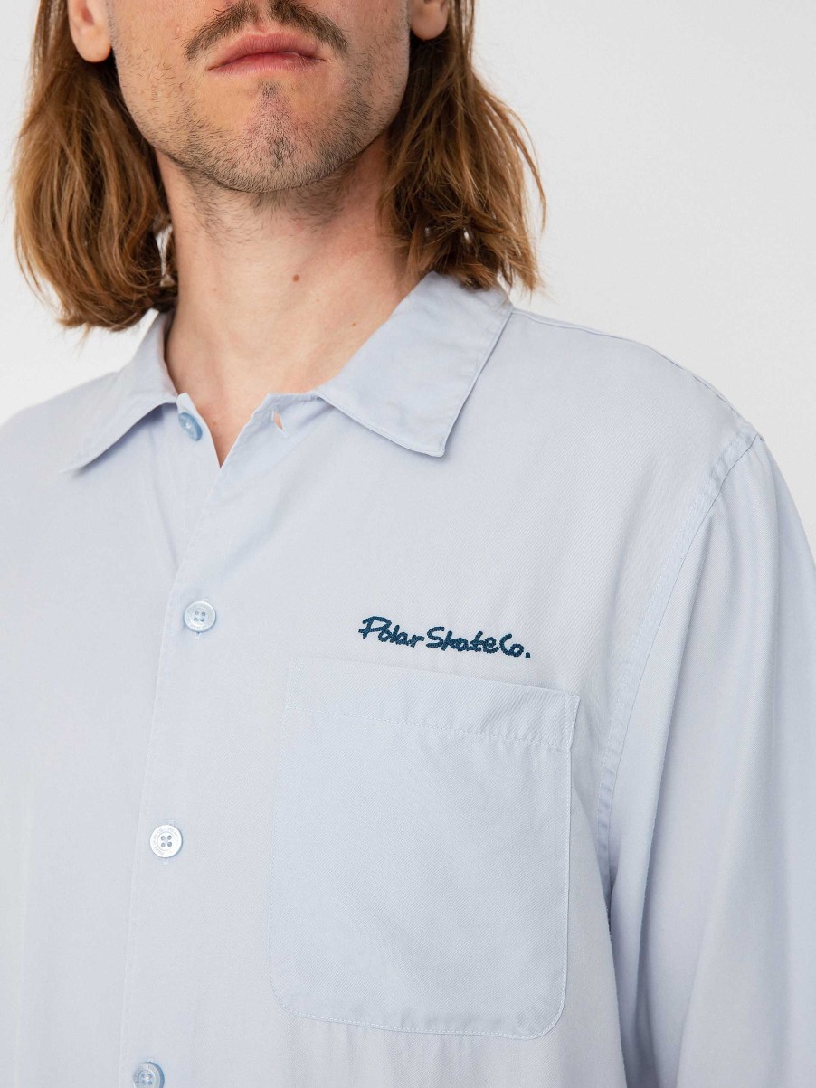 Clothing Polar Skate Shirts | Polar Skate Dual Personality Bowling Shirt Blue