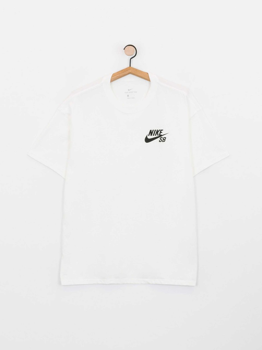 Clothing Nike SB T-Shirts | Nike Sb Left Chest Script T-Shirt White