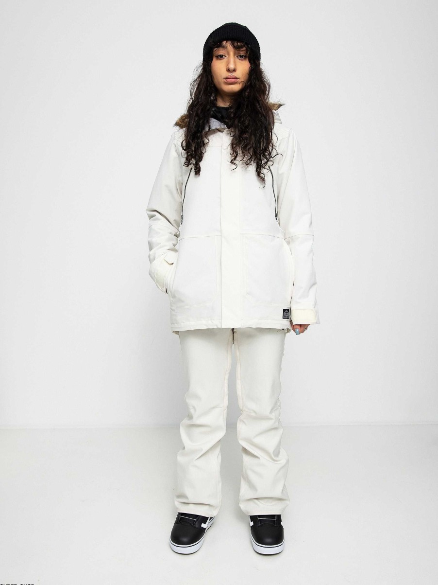 Clothing Volcom Snowboard Jackets | Womens Volcom Shadow Ins Snowboard Jacket White