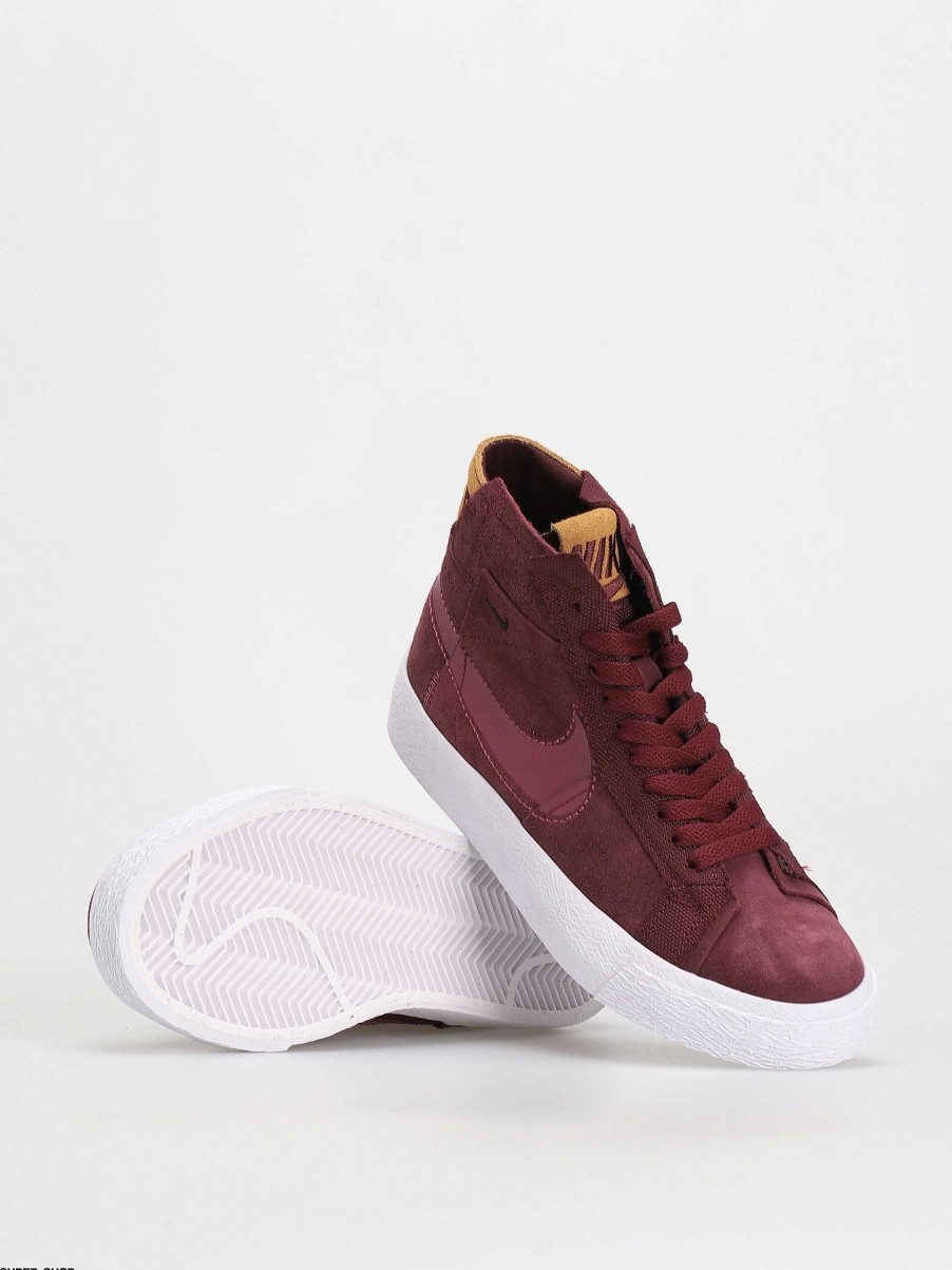 Shoe Nike SB Skate Shoes | Nike Sb Zoom Blazer Mid Prm Shoes Burgundy