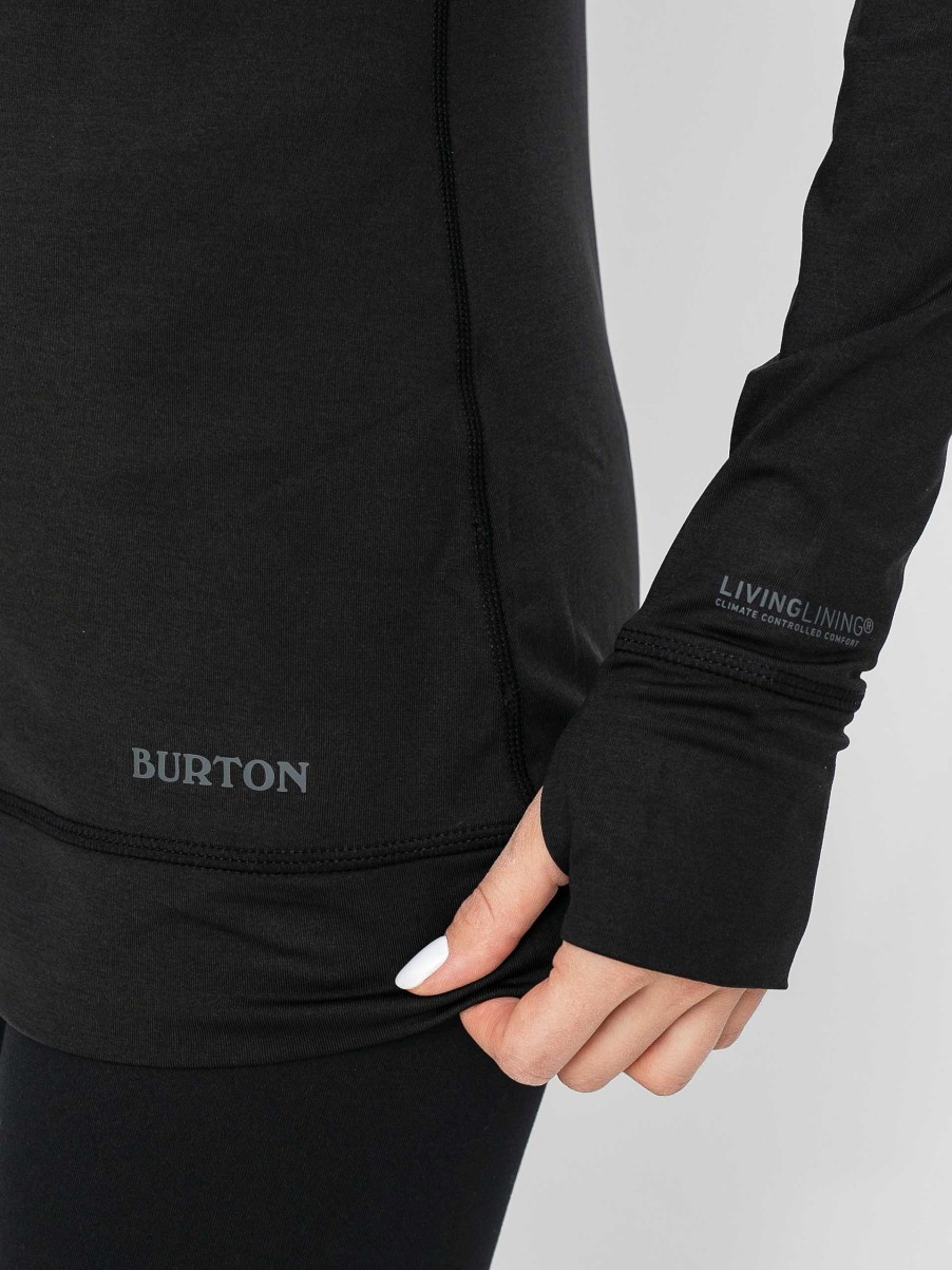 Clothing Burton Active Underwear | Womens Burton Lightweight X Base Layer Crew Active Longsleeve Black