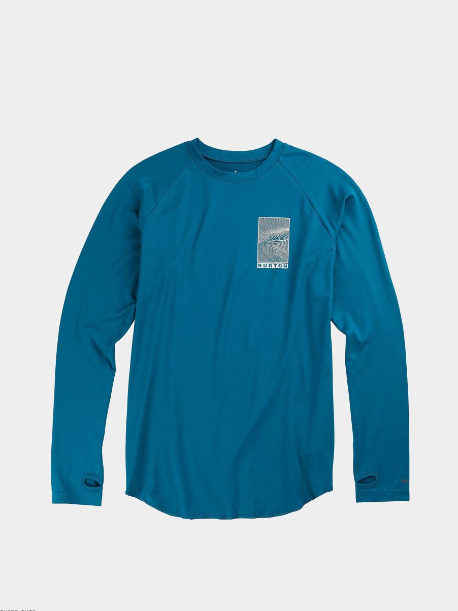 Clothing Burton Longsleeves | Burton Roadie Base Layer Tech Longsleeve Blue